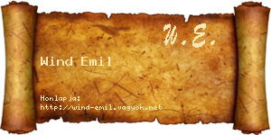 Wind Emil névjegykártya
